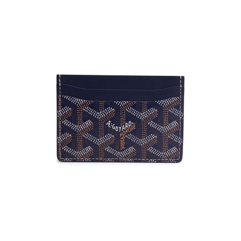 navy goyard card holder|Bourbon zipped card holder .